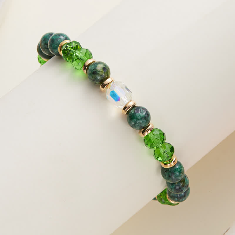 Olivenorma Colorful Natural Stone Crystal Twelve Zodiac Bracelet