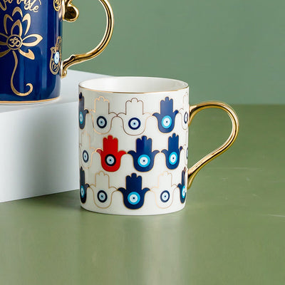 Olivenorma Evil Eye Ceramic Coffee Mug Tea Cup