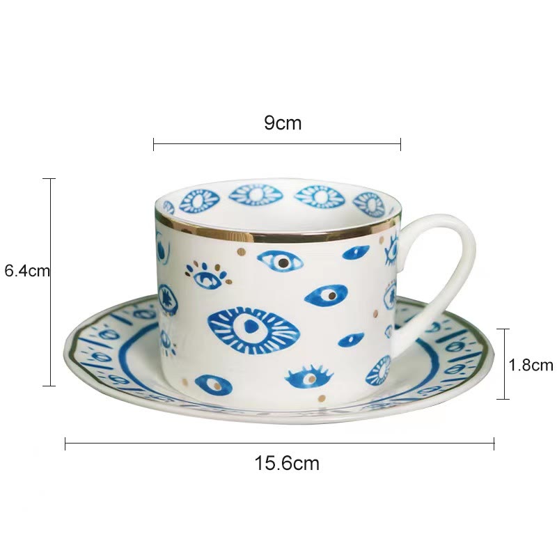 Olivenorma Aesthetic Hamsa Hand Ceramic Mug Coaster Cup