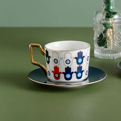 Olivenorma Yasmeen Artisan Evil Eye Coffee Mug Cup