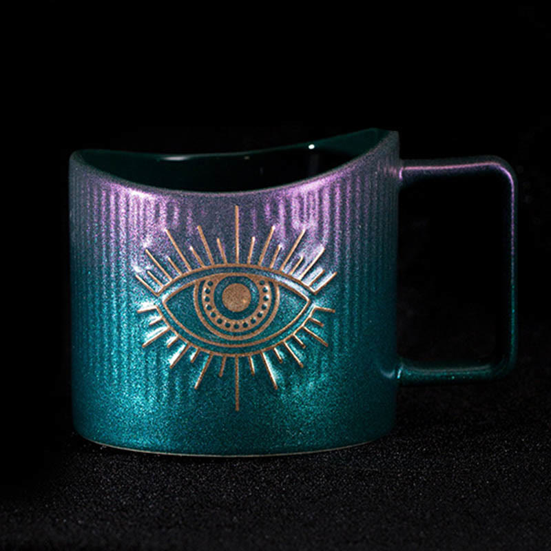 Olivenorma Evil Eye Ceramic Mug Glitter Water Cup