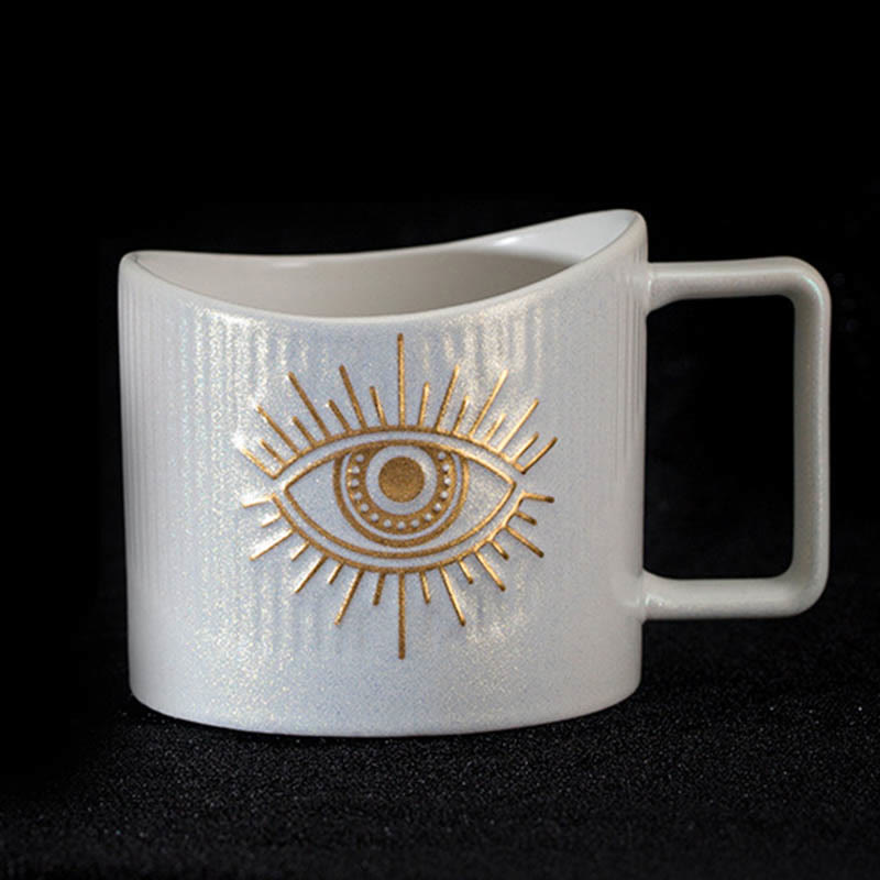 Olivenorma Evil Eye Ceramic Mug Glitter Water Cup