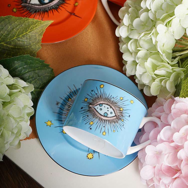 Olivenorma Turkish Evil Eye Ceramic Mug Set Cup