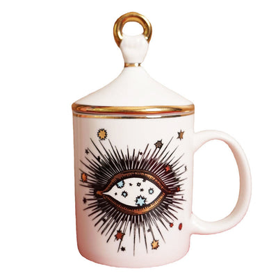 Olivenorma Creative Evil Eye Coffee Mug with Cup Lid