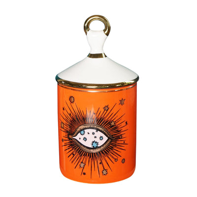 Olivenorma Functional Evil Eye Symbol Candle Jar with Lip