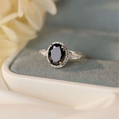 Olivenorma S925 Silver Black Onyx Men Ring