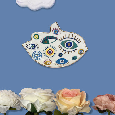 Olivenorma Evil Eye Coaster Bird Shaped Jewelry Dish Tray