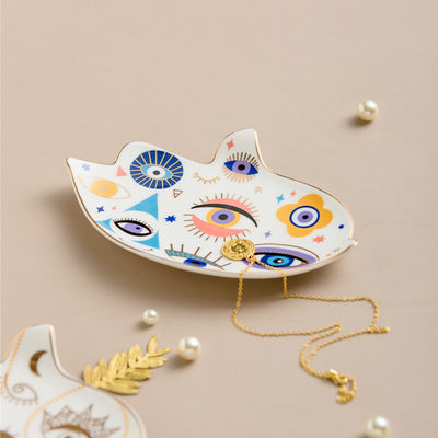 Olivenorma Evil Eye Coaster Bird Shaped Jewelry Dish Tray