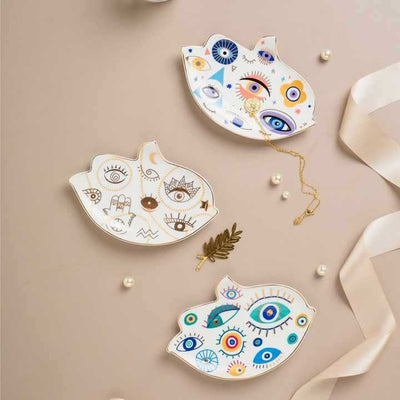 Olivenorma Evil Eye Coaster Bird Shaped Jewelry Dish Tray