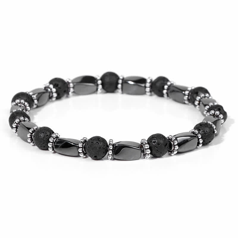 Olivenorma Natural Hematite Crystal Beads Beaded Bracelet