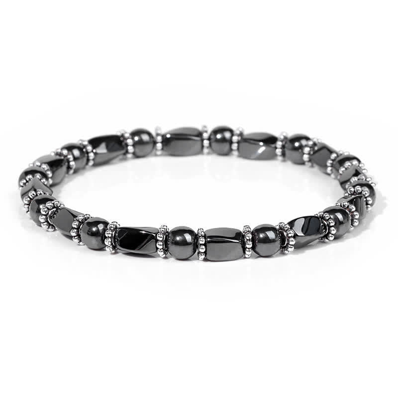 Olivenorma Natural Hematite Crystal Beads Beaded Bracelet