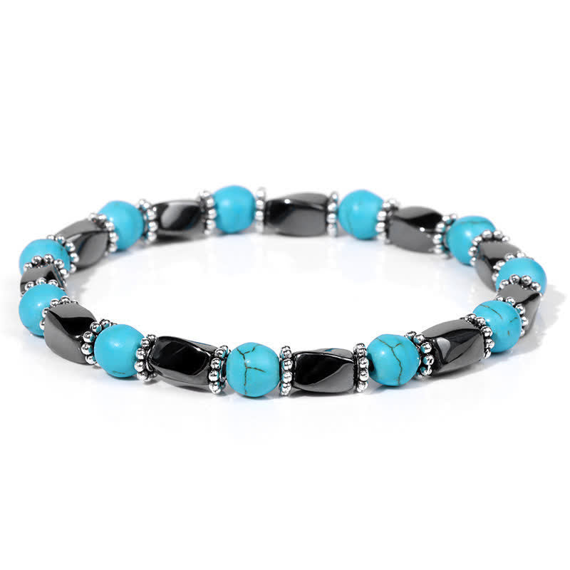 Olivenorma Natural Hematite Crystal Beads Beaded Bracelet