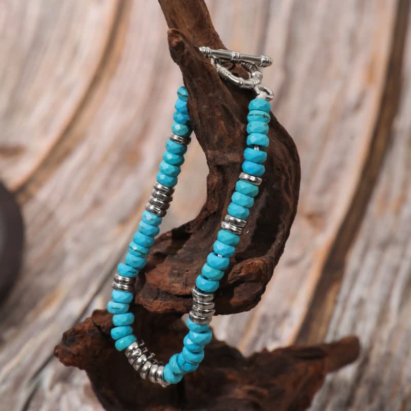 Olivenorma Retro Bohemia Turquoise Beaded Bracelet