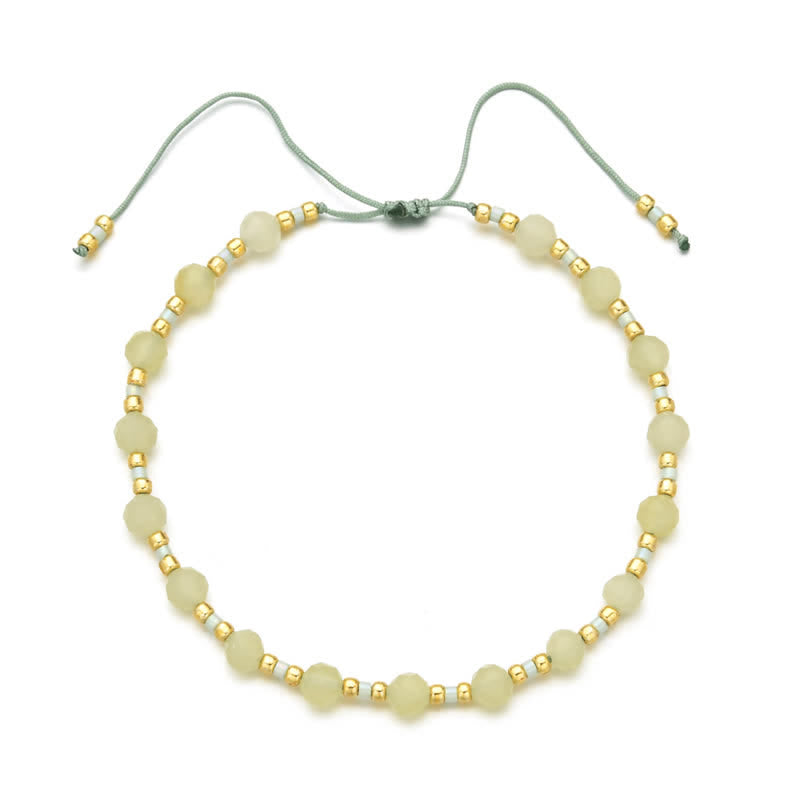 Olivenorma Natural Irregular Stone Beads Drawstring Bracelet