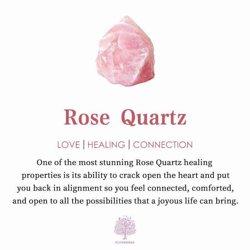 Olivenorma Rose Quartz Love & Confidence Energy Crystal Array