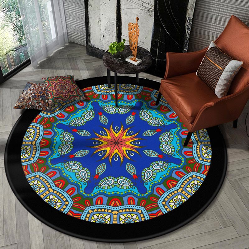 Olivenorma Boho Round Area Rug Mandala Carpet