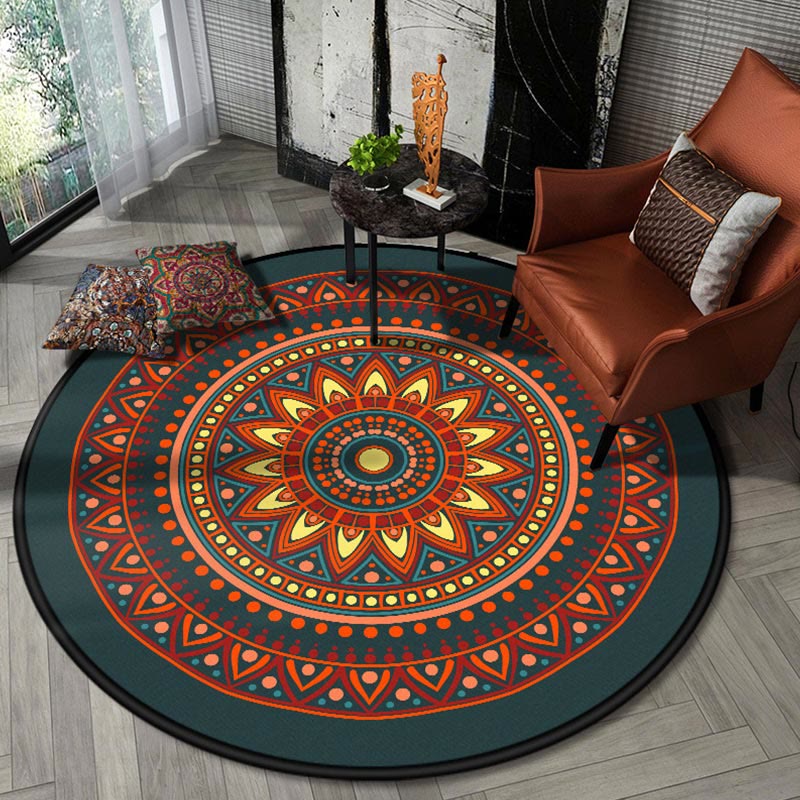 Olivenorma Boho Round Area Rug Mandala Carpet