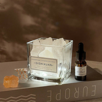 Olivenorma Healing Crystal Stones Diffuser Crystal Aromatherapy