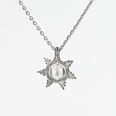 Olivenorma Natural Stone Sun Moon Pendant Necklace