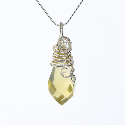 Olivenorma Natural Faceted Crystal Necklace