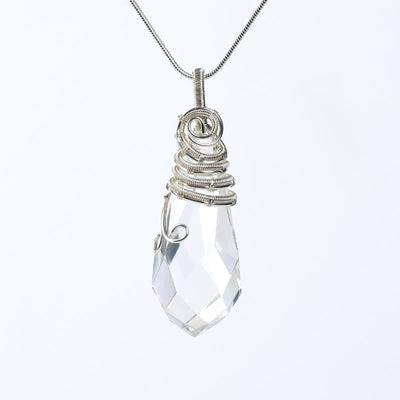 Olivenorma Natural Faceted Crystal Necklace