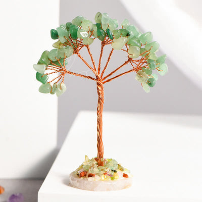 Olivenorma Natural Crystal Gravel Agate Base Feng Shui Tree