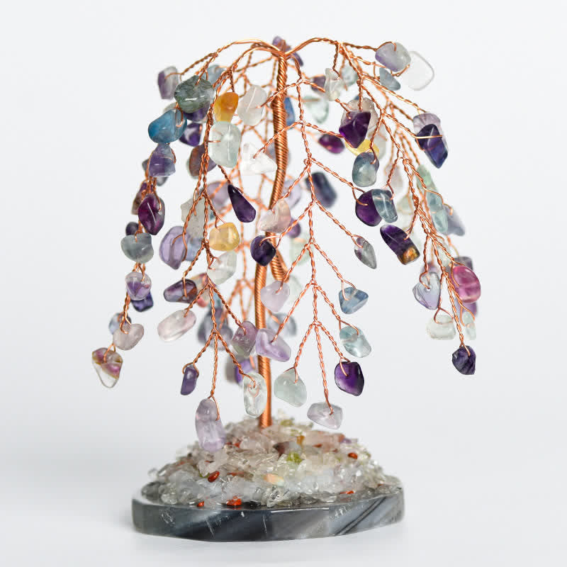 Olivenorma Natural Crystal Base Willow Feng Shui Tree