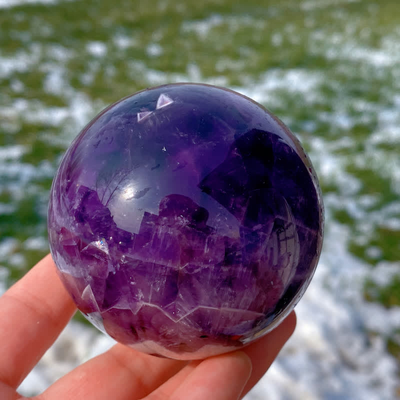 Olivenorma Natural Amethyst Crystal Sphere