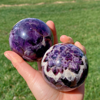 Olivenorma Natural Amethyst Crystal Sphere