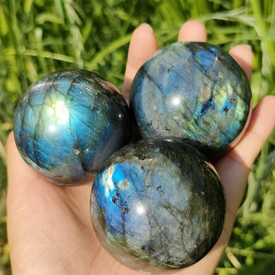 Olivenorma Natural Labradorite Crystal Sphere