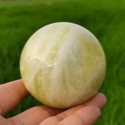 Olivenorma Set of 3 Natural Lantian Jade Crystal Sphere