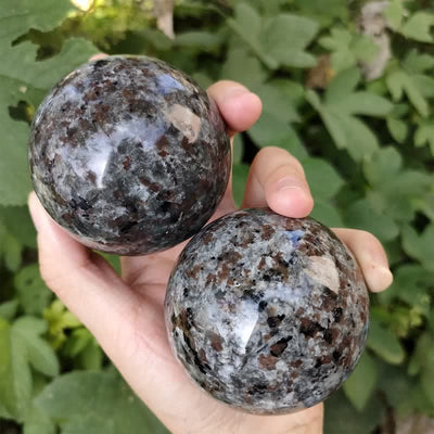 Olivenorma Set of 5 Natural Yooperlite Crystal Sphere