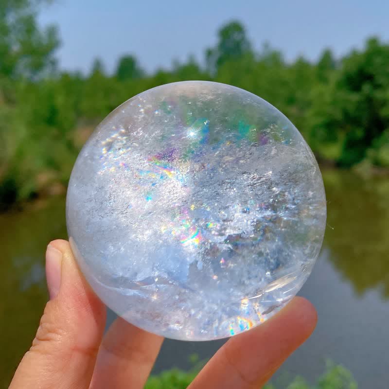 Olivenorma Natural Clear Quartz Crystal Sphere