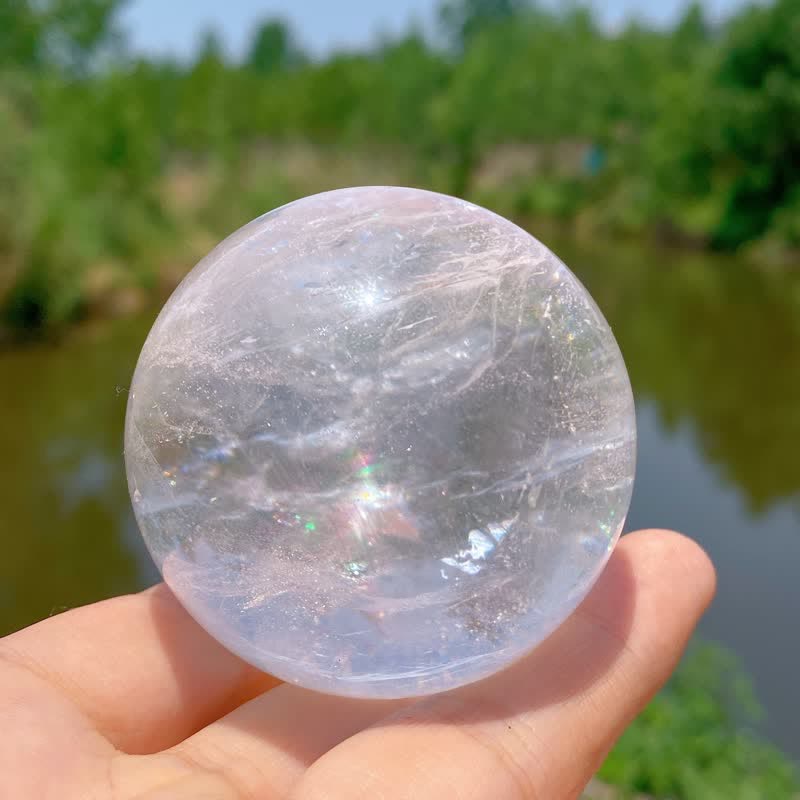 Olivenorma Natural Clear Quartz Crystal Sphere