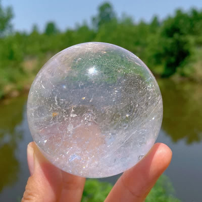 Olivenorma Natural Clear Quartz Crystal Sphere