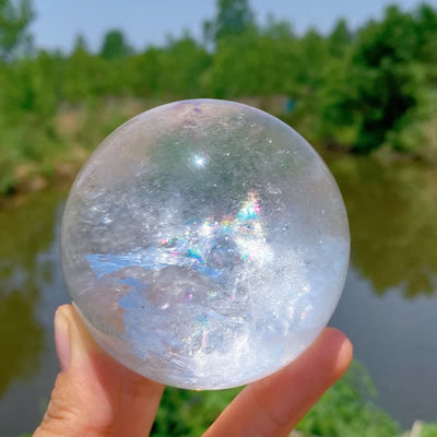 Olivenorma Natural Clear Quartz Crystal Sphere