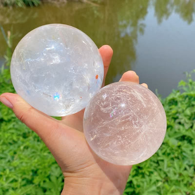 Olivenorma Natural Clear Quartz Crystal Sphere