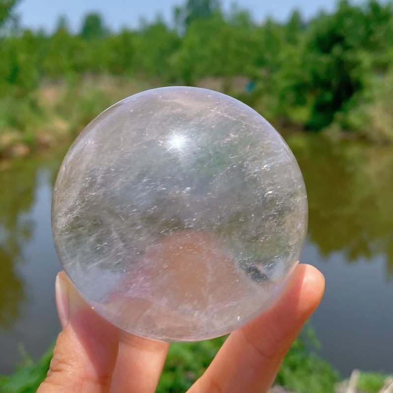 Olivenorma Natural Clear Quartz Crystal Sphere