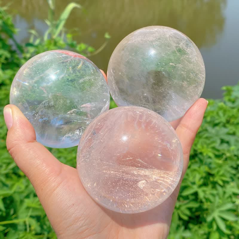 Olivenorma Natural Clear Quartz Crystal Sphere