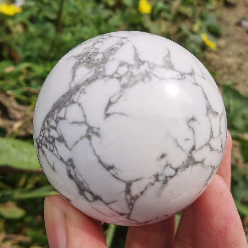 Olivenorma Natural White Turquoise Crystal Sphere