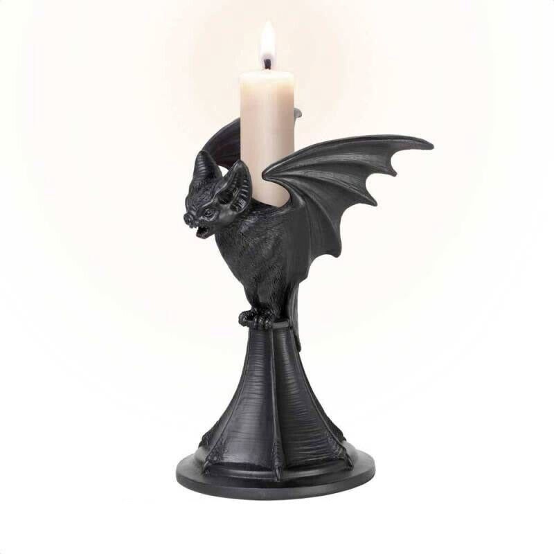 Olivenorma Resin Gothic Cat Shaped Candlestick Holder