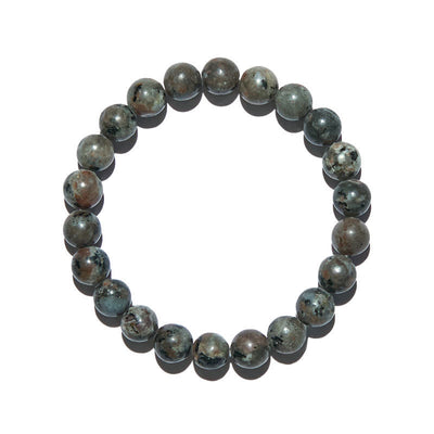 Olivenorma 6-12mm Natural Yooperlite Beads Bracelet