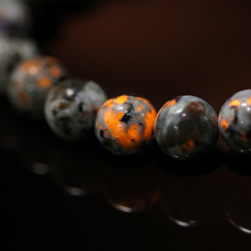 Olivenorma 6-12mm Natural Yooperlite Beads Bracelet