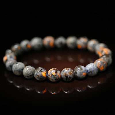 Olivenorma 6-12mm Natural Yooperlite Beads Bracelet