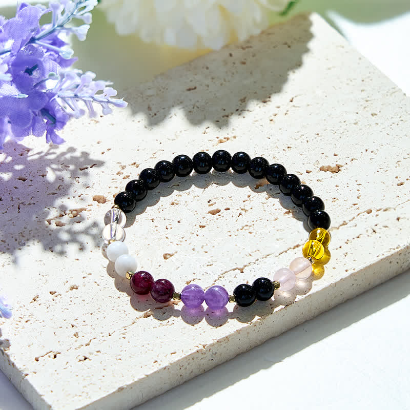 Olivenorma 6mm Natural Obsidian Crystal Beads Bracelet