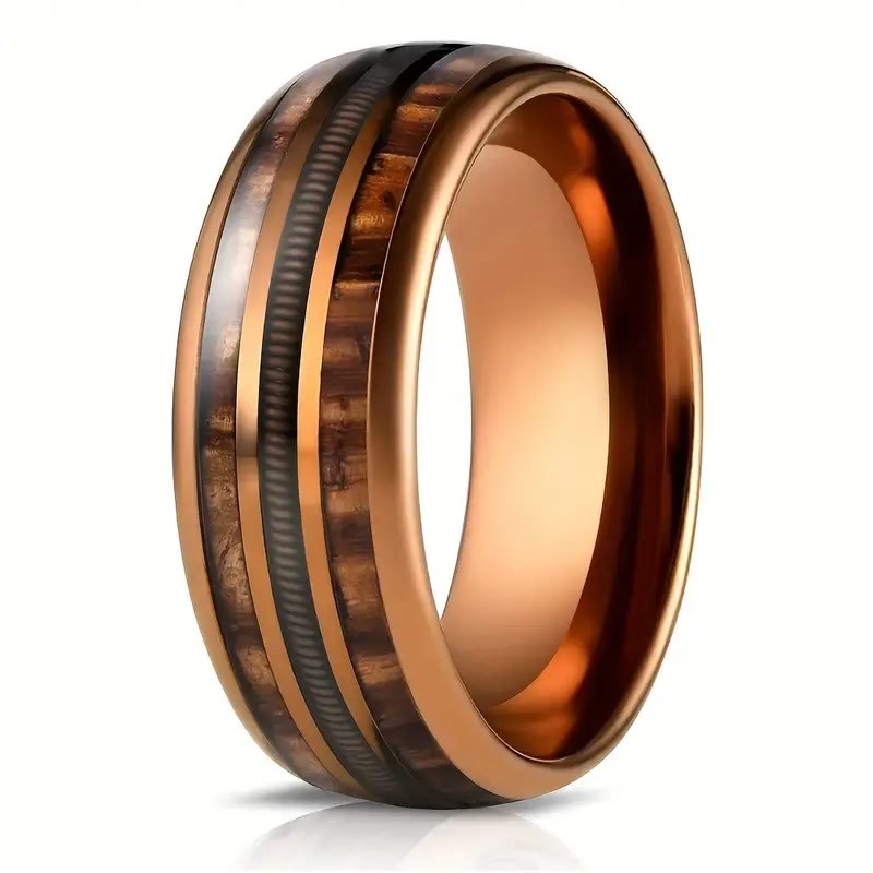 Olivenorma Guitar String & Burnt Whiskey Barrel Ring