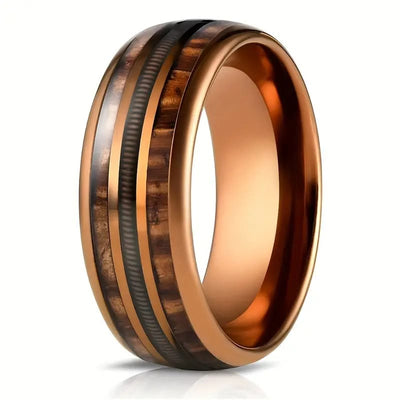Olivenorma Guitar String & Burnt Whiskey Barrel Ring