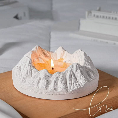 Olivenorma Mountain Shaped Healing Crystal Aromatherapy Candle