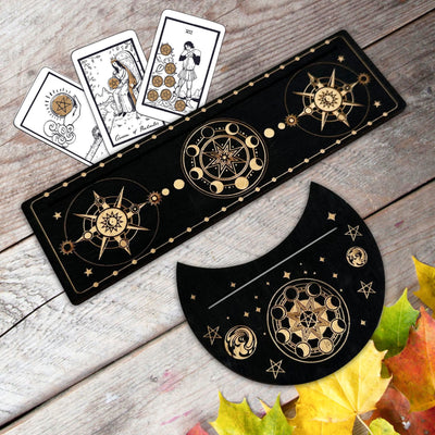 Olivenorma Wooden Moon Phase Tarot Card Stand Holder