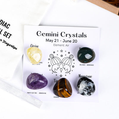 Olivenorma Zodiac 12 Constellations Healing Natural Crystal Set